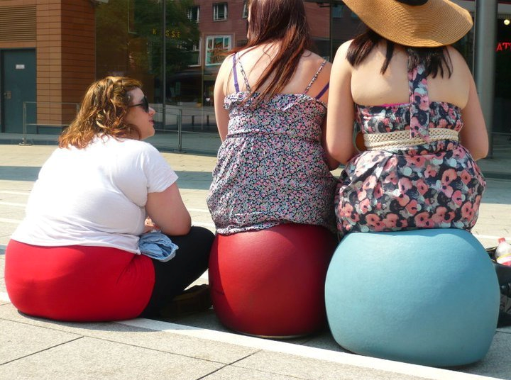 Fat girl sitting